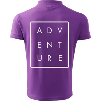 Pánská košile Adventure obdelník - Polokošile pánská Pique Polo 203 - 4XL ( Fialová )
