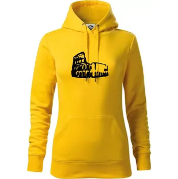 Dámská mikina Itálie Koloseum - Mikina dámská Cape s kapucí - XS ( Žlutá )