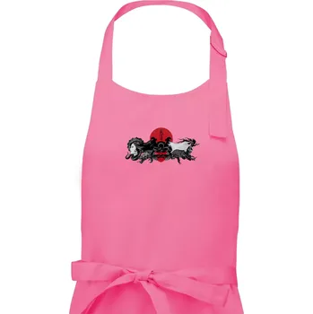 Kuchyňská zástěra Japan devil - Pánská zástěra na vaření - Univerzální velikost ( Růžová )