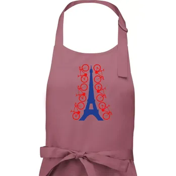 Kuchyňská zástěra Cyclo Paris - Dámská zástěra na vaření - Univerzální velikost ( Starorůžová )