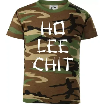 Chlapecké oblečení Ho lee chit - Dětské maskáčové triko - 122 cm/6 let ( Hnědý maskáč )