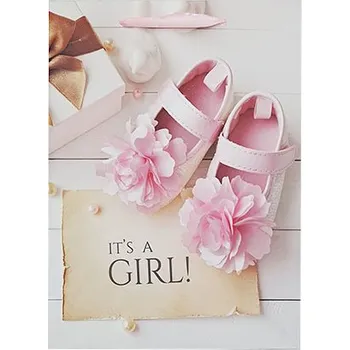 Dárková taška Střední dárková taška - new born - bota růžová