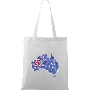 Austrálie - vlajka malovaná - Taška bavlněná - 42 x 38 cm ( Bílá )