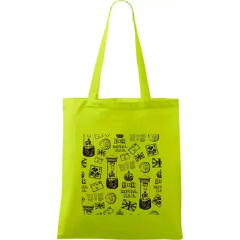 Britská pošta ikony - Taška bavlněná - 42 x 38 cm ( Limetková )