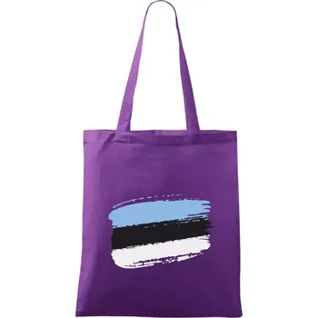 Estonsko vlajka - Taška bavlněná - 42 x 38 cm ( Fialová )