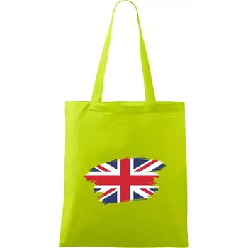 Britská vlajka roztrhaná - Taška bavlněná - 42 x 38 cm ( Limetková )