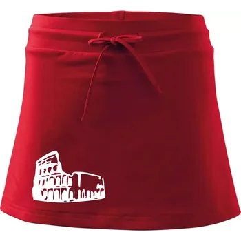 Dámská sukně Itálie Koloseum - Sportovní sukně - two in one - XS ( Červená )