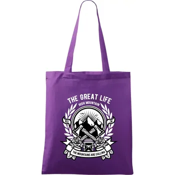 Great Life - sekery - Taška bavlněná - 42 x 38 cm ( Fialová )