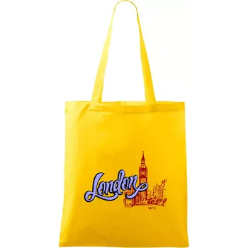 London Lettering - Taška bavlněná - 42 x 38 cm ( Žlutá )