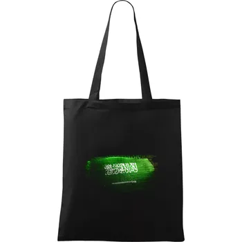 Nákupní taška Saudská Arábie - vlajka rozmazaná - Taška bavlněná - 42 x 38 cm ( Černá )