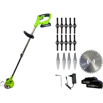 Křovinořez ADM 456 AKU křovinořez / sekačka na trávu – 21V, 2 baterie, s příslušenstvím