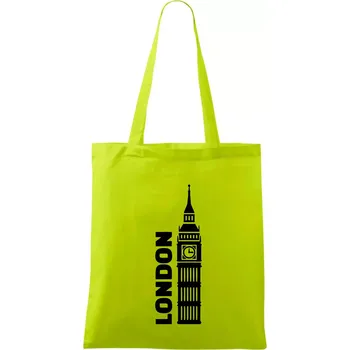 London věž - Taška bavlněná - 42 x 38 cm ( Limetková )