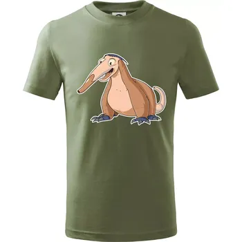 Chlapecké oblečení Mravenečník kreslený hnědý - Tričko dětské bavlněné - 122 cm/6 let ( Khaki )
