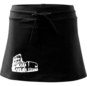 Dámská sukně Itálie Koloseum - Sportovní sukně - two in one - S ( Černá )