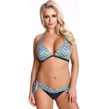 Dámské plavky Dámské plavky Abra černé s zelenou - L