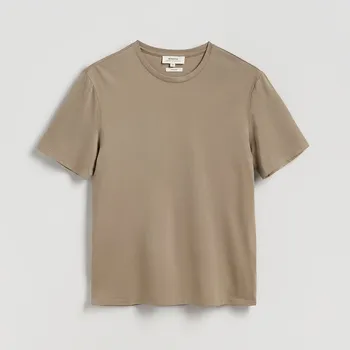 Pánská móda Reserved - Regular fit tričko z modalu - béžová - 7384Z-80X - 7384Z-80X-L