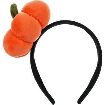 Čelenka Čelenka s plyšovou dýní, oranžovo-černá, 16,5x17 cm – na Halloween