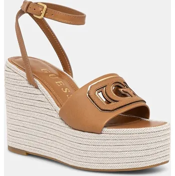 Dámské sandále Sandály Guess TANVEE hnědá barva, FLJTAN LEA04 FLJTAN.LEA04.TAN 82X, EUR 40