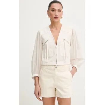 Pánská košile Bavlněná košile Pinko 105253.A2MI béžová 01X, vel. 36