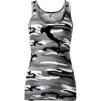 Dámské tričko Itálie obrys - Dámské Maskáčové tílko - XS ( Šedý maskáč )