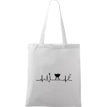 EKG grilování gril - Taška bavlněná - 42 x 38 cm ( Bílá )
