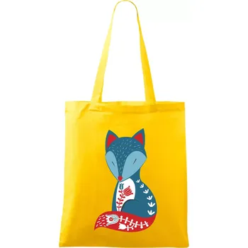 Folklor - liška samostatná - Taška bavlněná - 42 x 38 cm ( Žlutá )