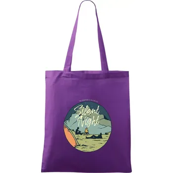 Camp oval Silent Night - Taška bavlněná - 42 x 38 cm ( Fialová )