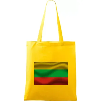 Nákupní taška Litva vlajka obdélník - Taška bavlněná - 42 x 38 cm ( Žlutá )