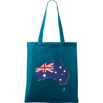 Austrálie - vlajka mapa - Taška bavlněná - 42 x 38 cm ( Petrolejová )