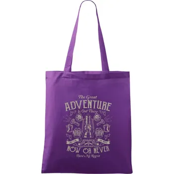 The Great Adventure now or never - Taška bavlněná - 42 x 38 cm ( Fialová )