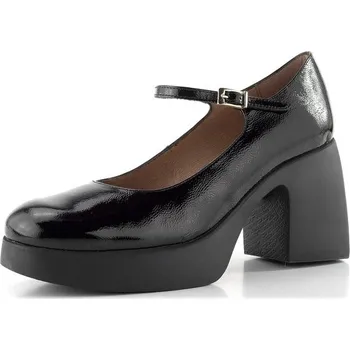 Dámské lodičky Wonders lakované lodičky s nártovým páskem negro H-4940 - 37 | P697076