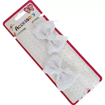 Látková čelenka pro miminka - masle nařasená bílá