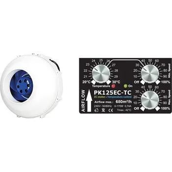 Domácí ventilátor PRIMA KLIMA Ventilátor PK125EC-TC - 680 m3/h - TEMP CTRL