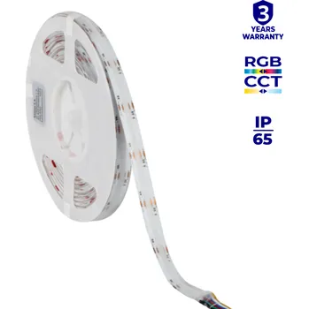 LED páska Kanlux COB RGB+CCT-IP65 barevný 24V-21W Světelný pruh IP65 voděodolný Ra90 38916