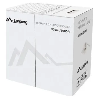 Síťový kabel LANBERG 305.0m drát LCU5-12CU-0305-R