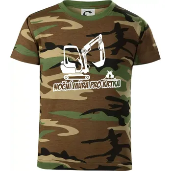 Chlapecké tričko Noční můra pro krtka - Dětské maskáčové triko - 146 cm/10 let ( Hnědý maskáč )