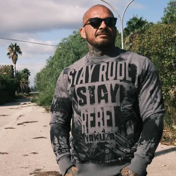 Pánská mikina Pánská mikina Yakuza Specialist 25013 steel grey velikost: S