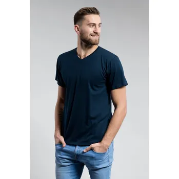 Pánské tričko Pánská triko CityZen NAVY výstřih do V velikost: S