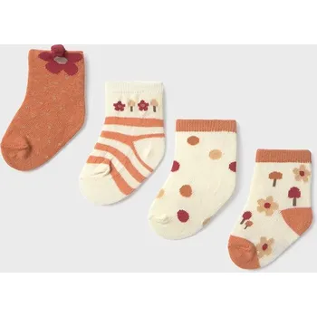 Dětské ponožky Mayoral Newborn 4-pack 9921.2F.Newborn.9BYA hnědá 88X, vel. 19/20