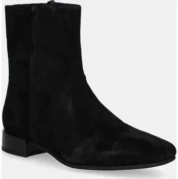 Dámské kozačky Semišové boty Vagabond Shoemakers MONA dámské, černá barva, na plochém podpatku, 5955-040-20 5955.040.20 99X, EUR 36