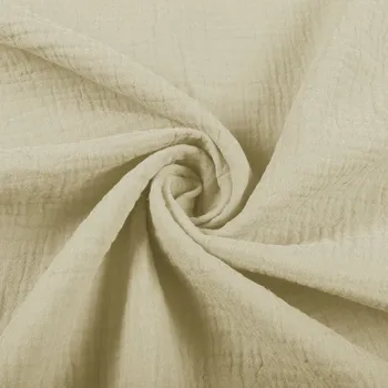 Mušelín dvojitá gázovina MSN-070 Světlá pískově béžová - metráž šířka 140 cm