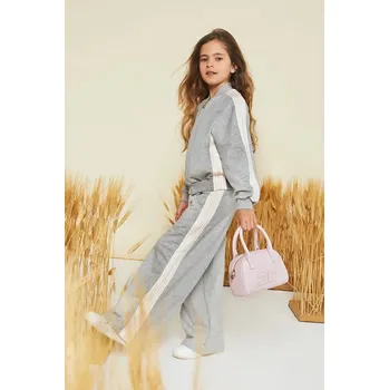 Chlapecká mikina Dětská bavlněná mikina Elisabetta Franchi šedá barva, s aplikací, EFFE139.0.FF002 90X, vel. 152