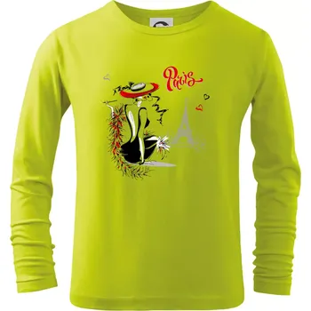 Fashion model Paris - Triko dětské Long Sleeve - 158 cm/12 let ( Limetková )