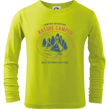 Dětská móda Nature Camper - Triko dětské Long Sleeve - 134 cm/8 let ( Limetková )