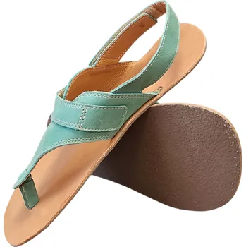 Dámské žabky Barefoot dámské kožené žabky FIN/I/X sandály zelená 38