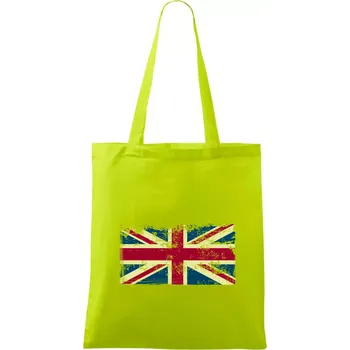 Britská vlajka stará - Taška bavlněná - 42 x 38 cm ( Limetková )