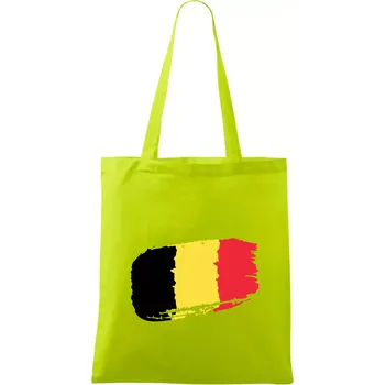 Nákupní taška Belgie vlajka - Taška bavlněná - 42 x 38 cm ( Limetková )