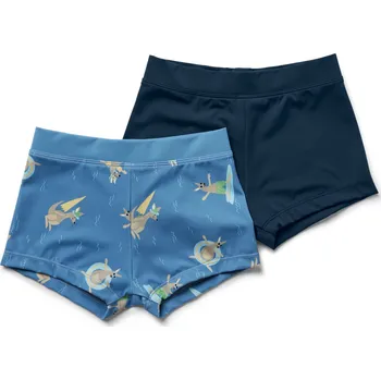 Chlapecké plavky 698121 - Tchibo - Dětské plavky - pro kluky - vel. 122/128 - barva: modrá/s potiskem