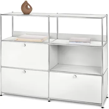 Komoda 686565 - Tchibo - Kovová komoda »Cn3« se 2 výklopnými dvířky a 1 zásuvkou - barva: bílá