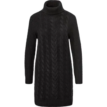 Dámský svetr 694202 - Tchibo - Dlouhý pletený svetr s copánkovým vzorem - pro ženy - vel. L 44/46 - barva: černá